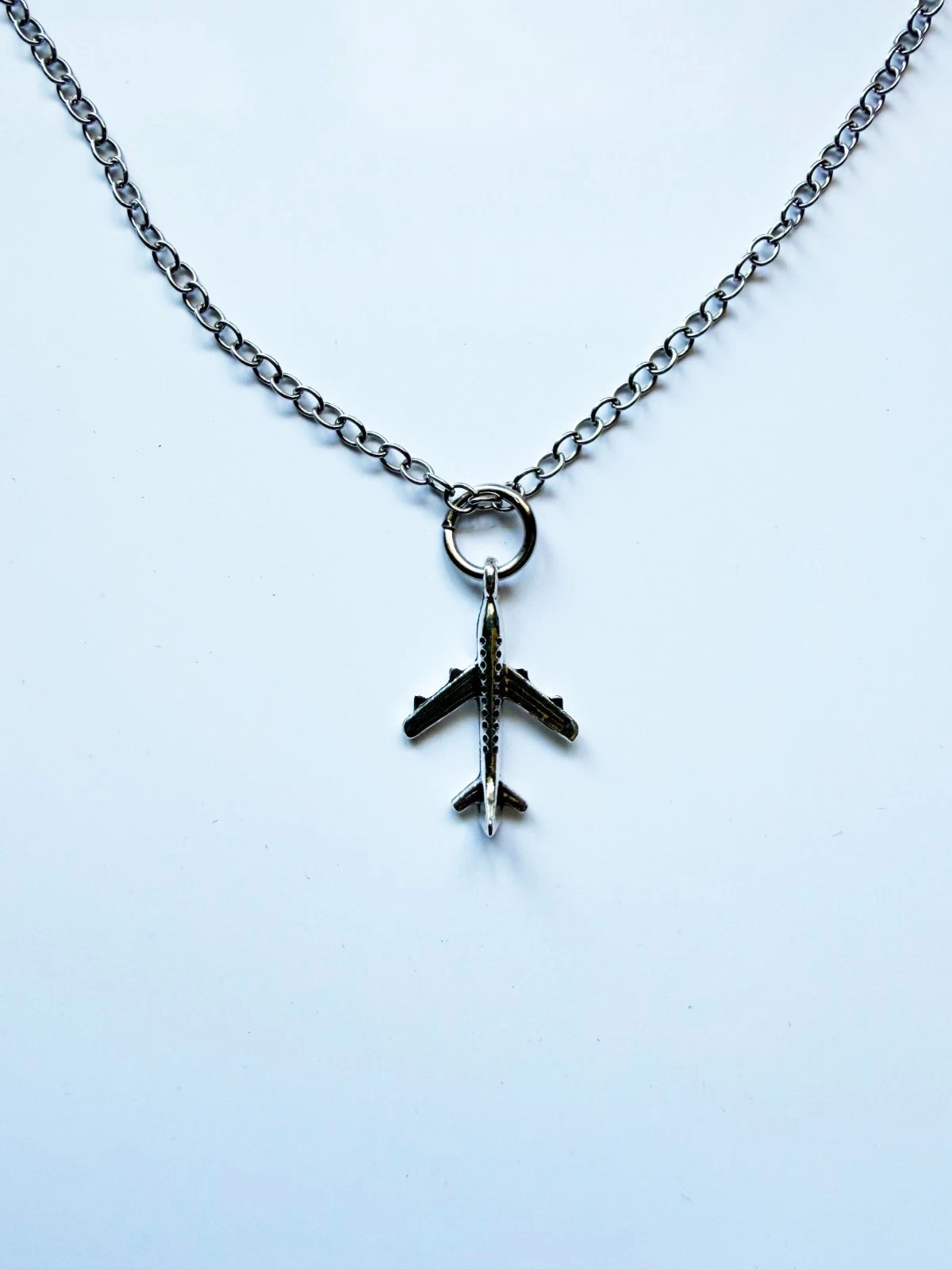 Aeroplane Silver Necklace and Pendent | Aviation Planespotting Travel