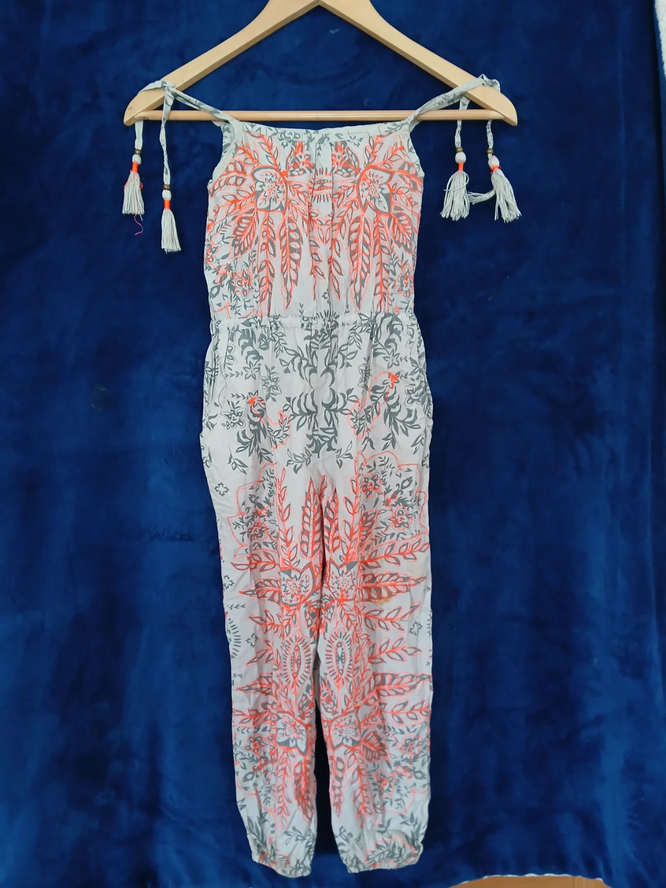Girls cotton all in one jumpsuit