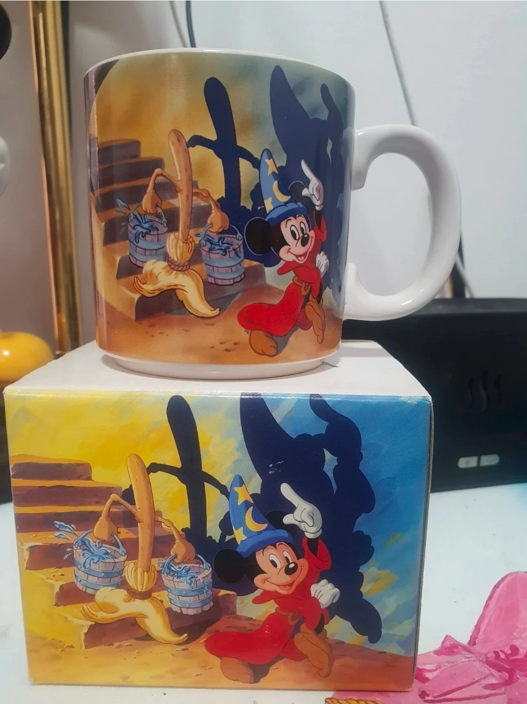 Vintage Walt Disney's 1940-1990 Fantasia Coffee Mug Cup with Original Box