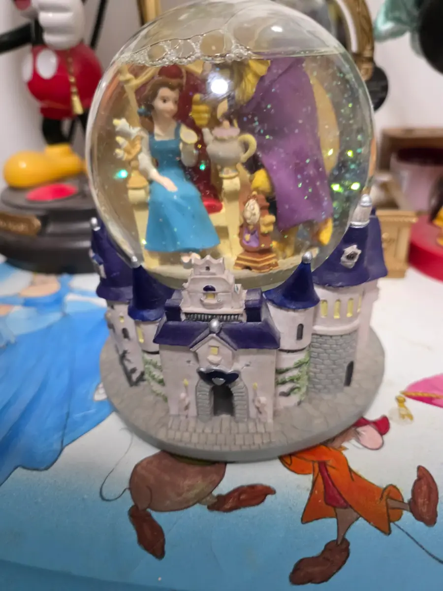 Disney Beauty and the beast snow globe vintage