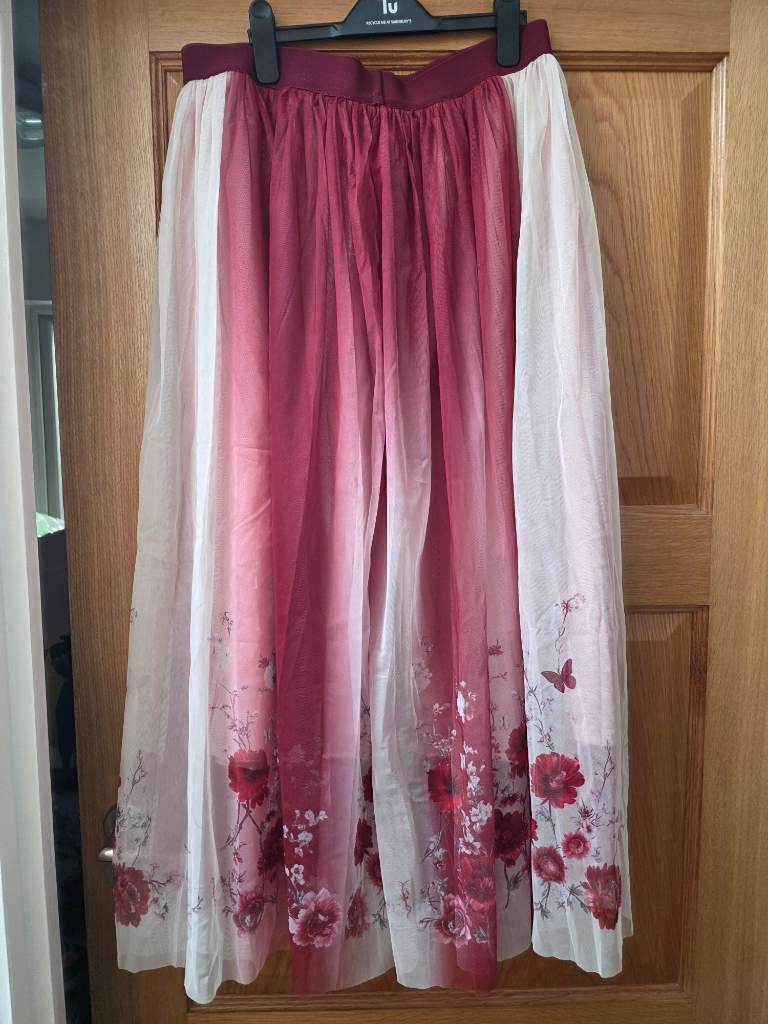 Womens spring/summer a-line long skirt uk size 18