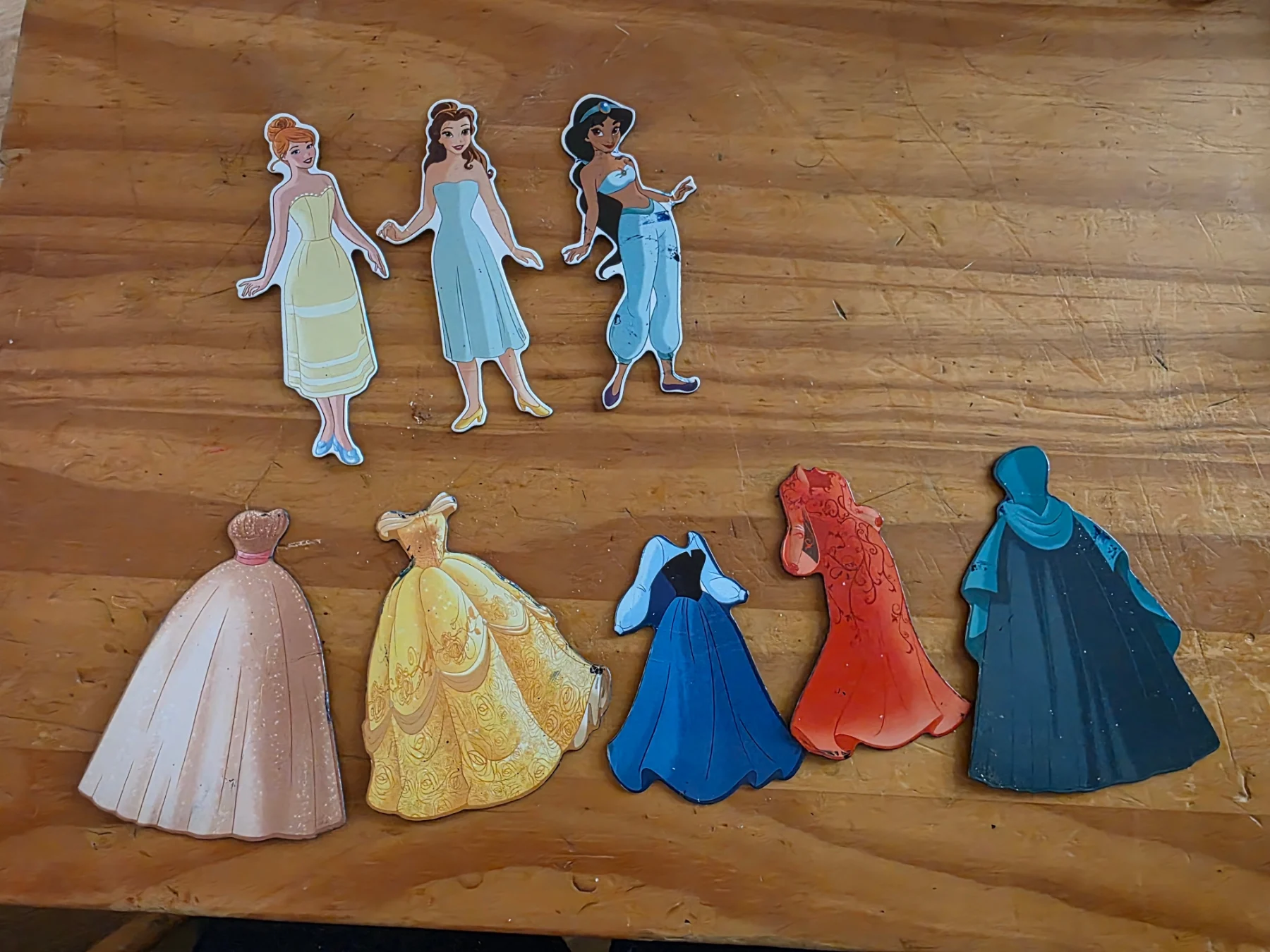 3 disney magnetic with dresses