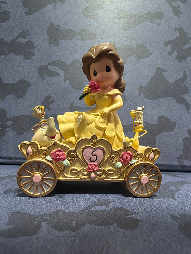 Disney Precious Moments Belle Birthday Parade Car Age 5 Figurine 104407 2010