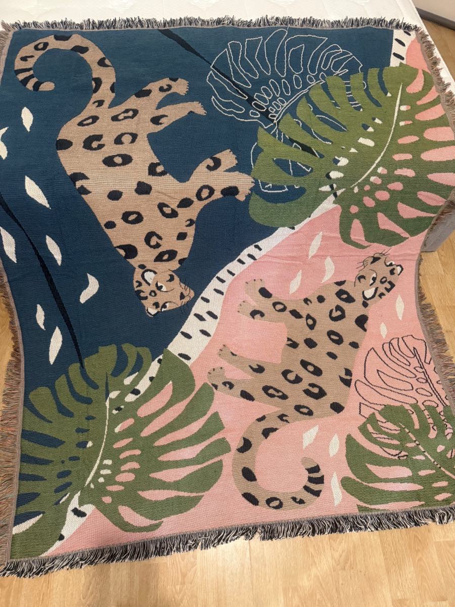 leopard pattern sofa cover picnic blanket
