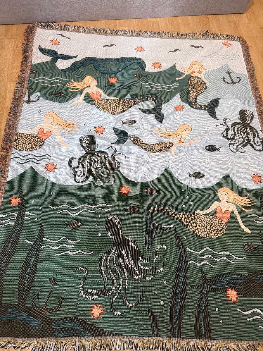mermaid pattern multiuse blanket