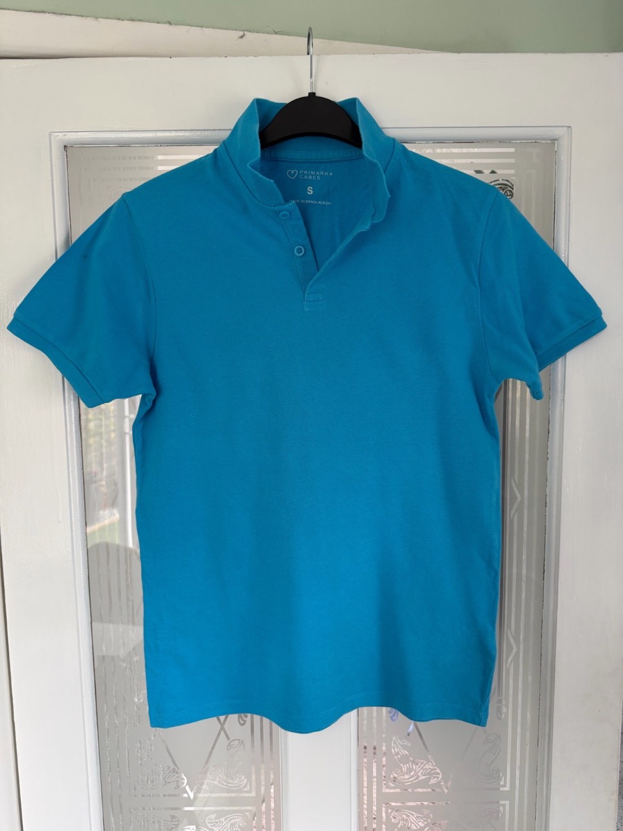 Men’s Primark blue polo top small
