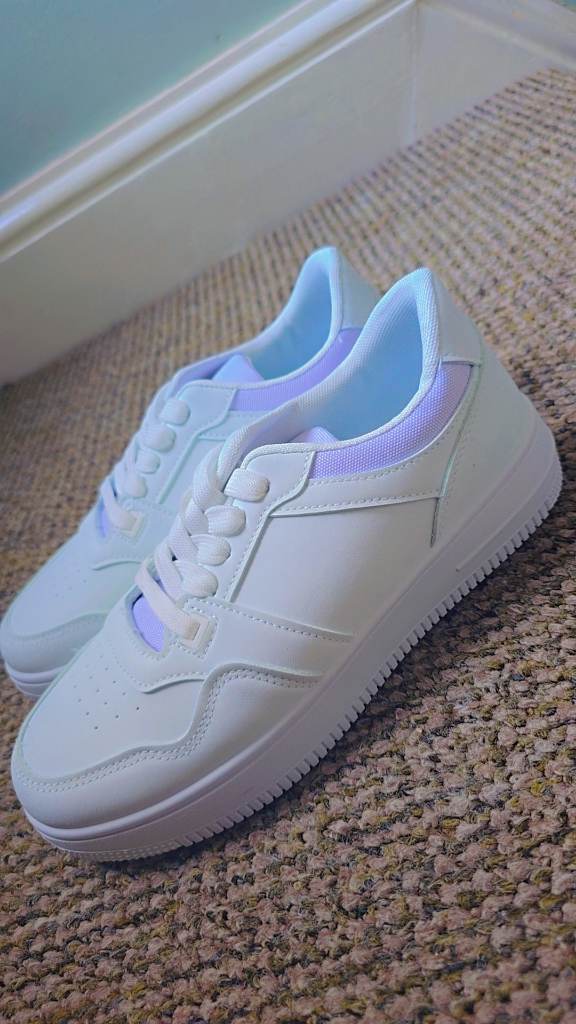 krush chunky white women's trainers Size Uk 7