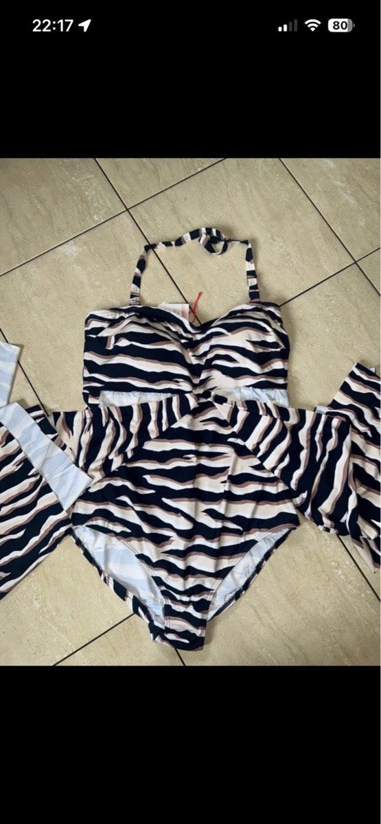 JD Williams Magisculpt Convertible Swimsuit In Zebra 6 Way Design Size 22 £56