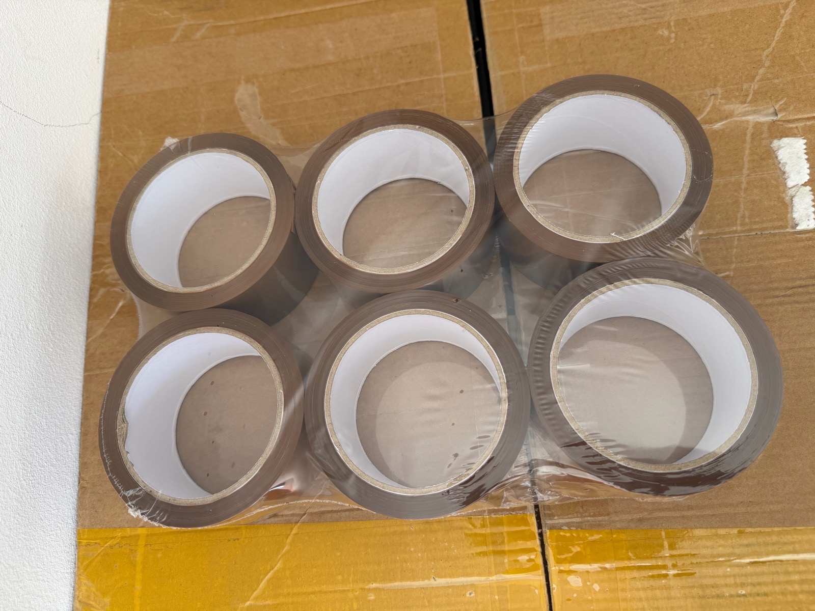 6 Brown Packing Tape, Heavy Duty, Parcel Tape General Purpose Packing Tape - 48mm x 66m