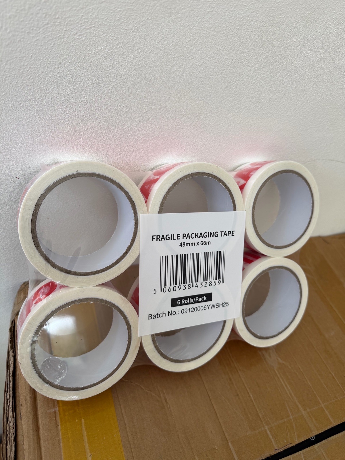 6 Rolls of Strong Heavy Duty Roll Pack Fragile Packaging Secure Sticky Sealing Tape (48MM x 66M)