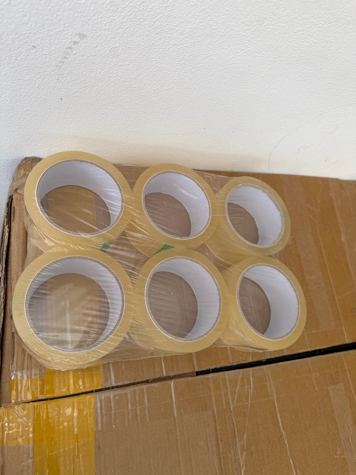 6 Rolls of Crystal Clear Strong Heavy Duty Clear Packaging Tape, Parcel Tape (48MM x 66M)