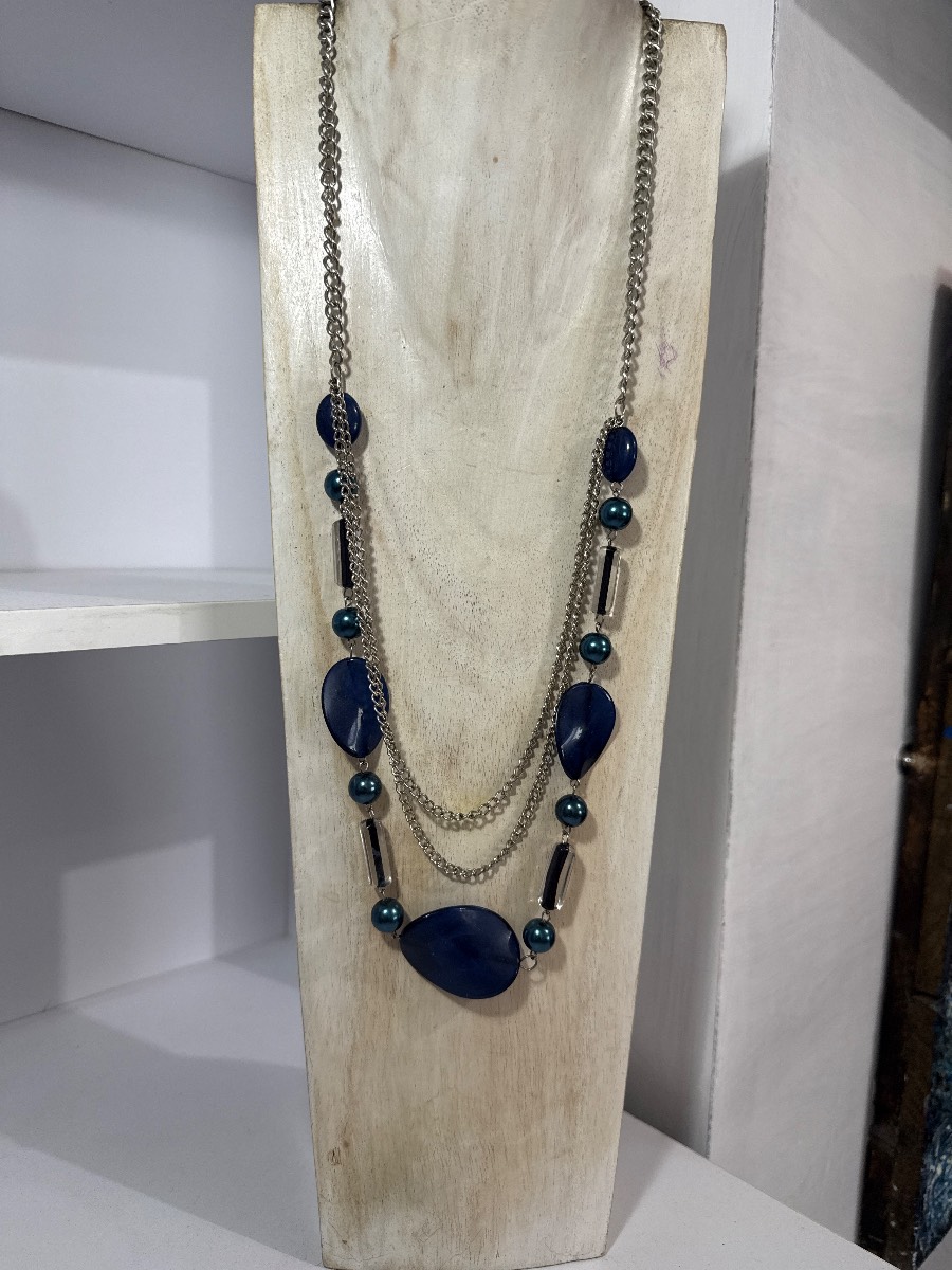 Long multi strand necklace
