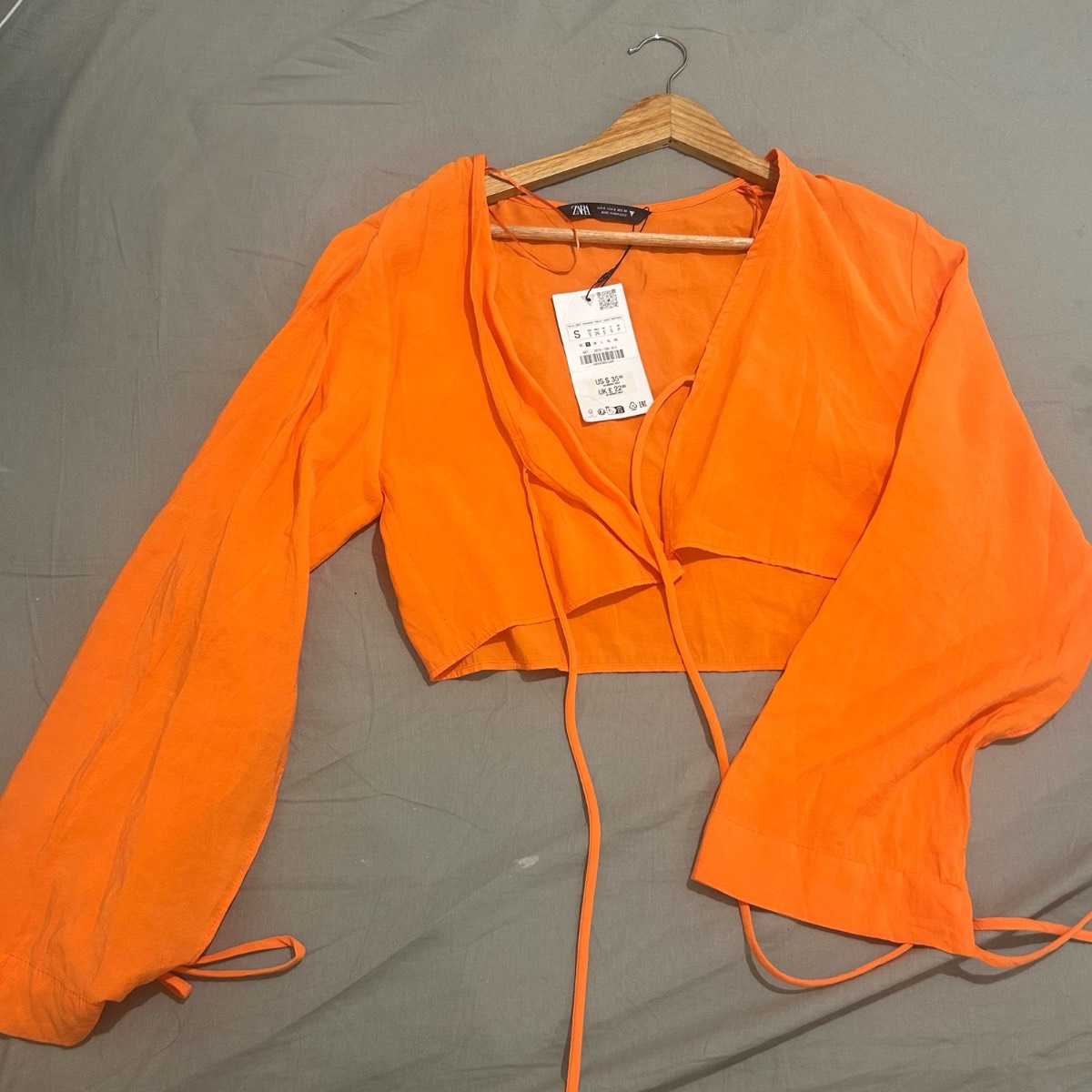 Zara cropped orange Bolero
