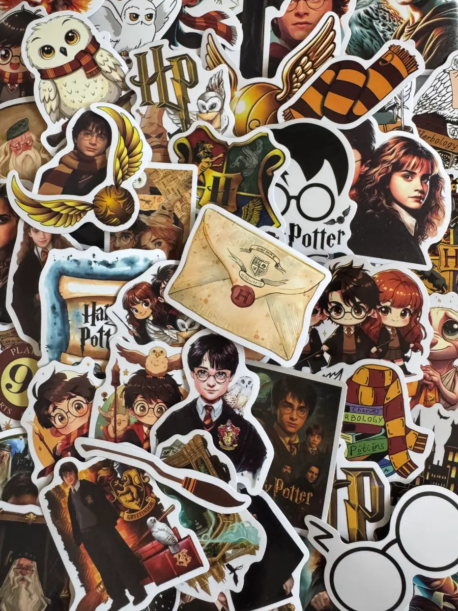 50 Harry Potter Stickers Bundle Hogwarts Wizard Vinyl Decals Pack (B35)