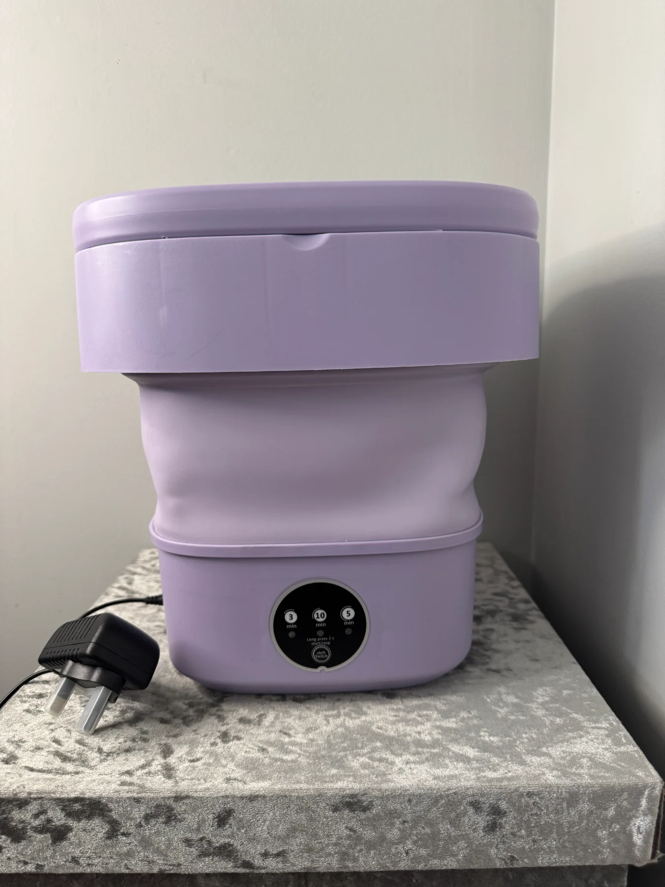Portable Mini Washing Machine Foldable Collapsible 35W Purple Travel DP-278M