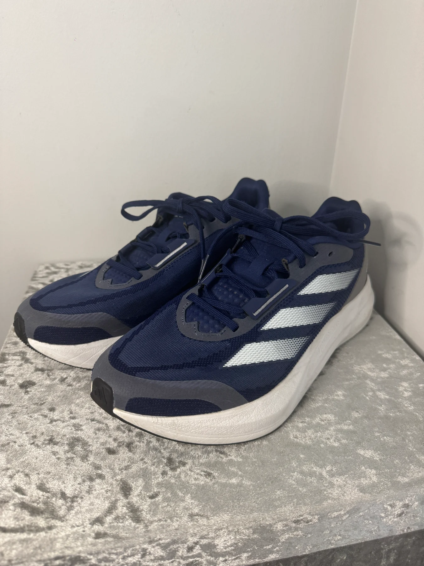 Adidas Duramo Speed Trainers Navy Blue Running Shoes - Size 8