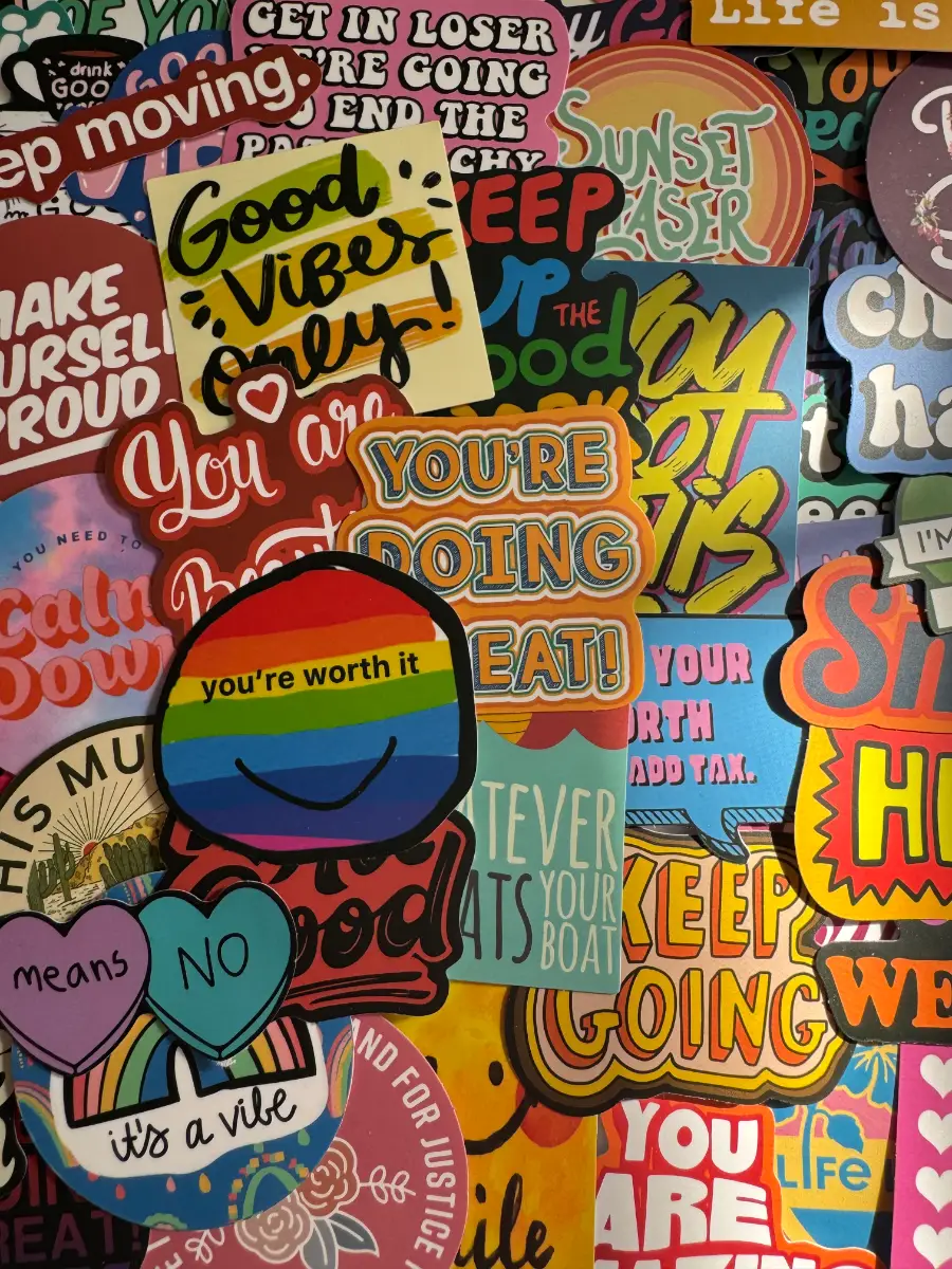 50 Positive Quote Stickers Motivation Inspirational Journal Laptop Bundle (B1)