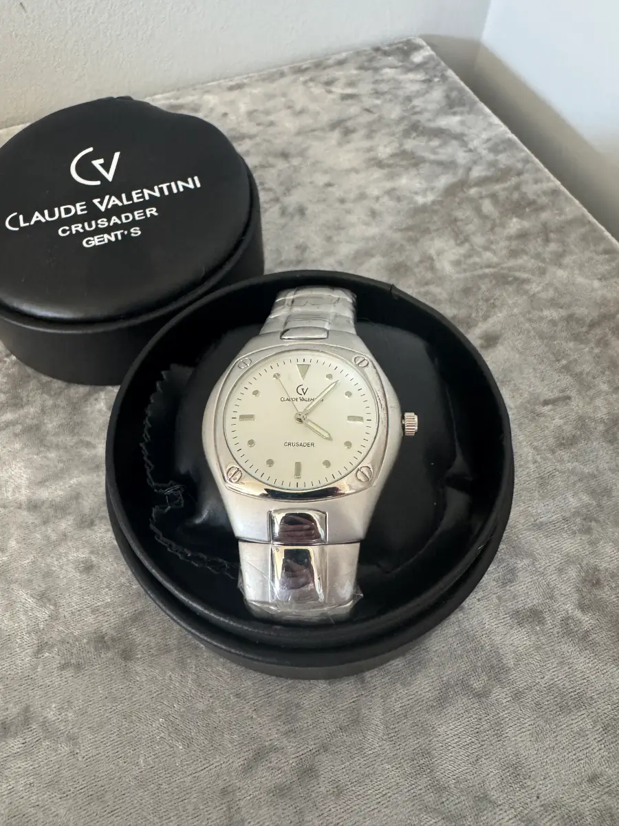 NEW Claude Valentini Crusader CL800 Men's Watch White Dial Stainless Steel Boxed