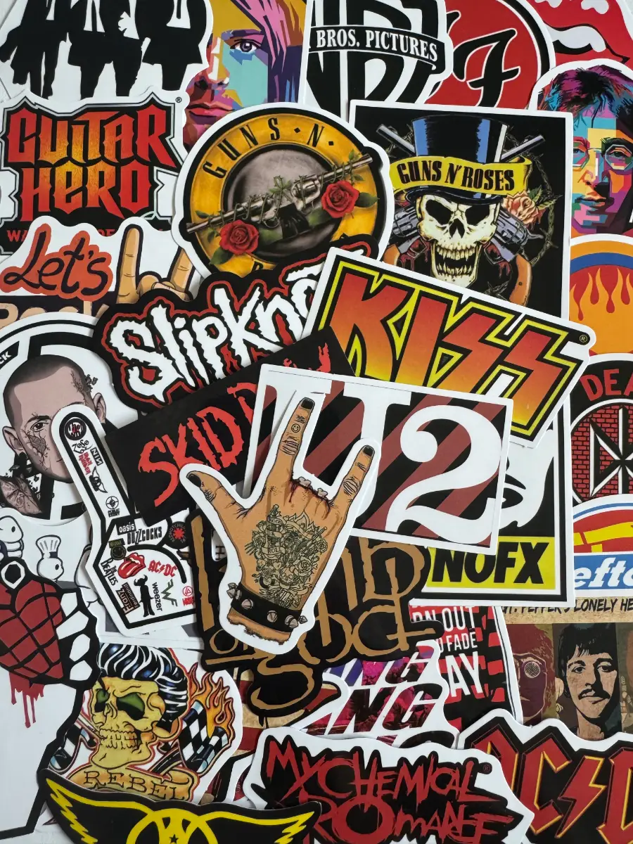 32 Rock Band Stickers Bundle Music Laptop Phone Decals Gift Pack (B32)