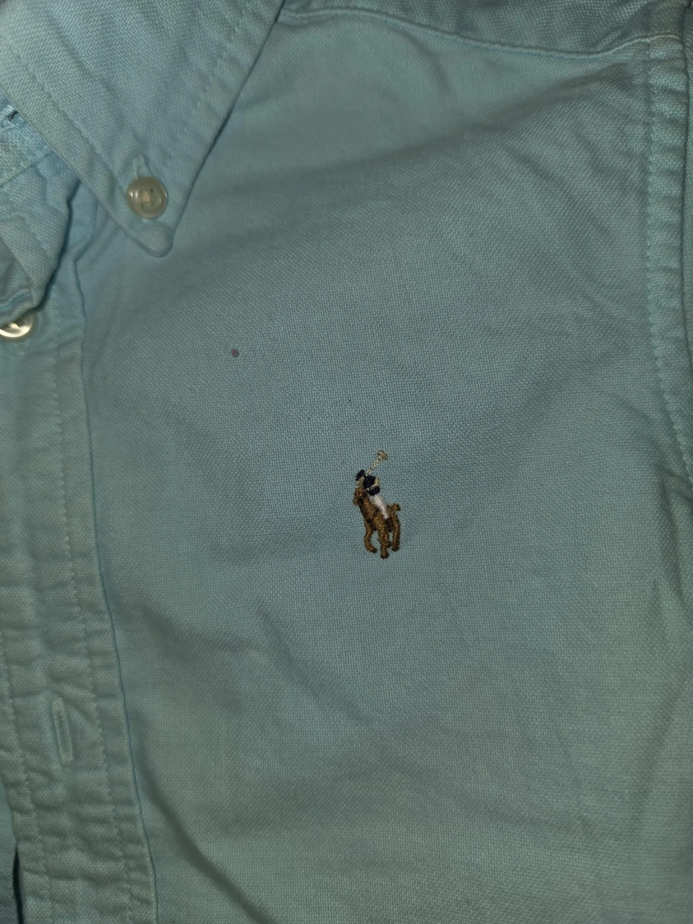 Ralph Lauren Short Sleeve Oxford Shirt Light Blue