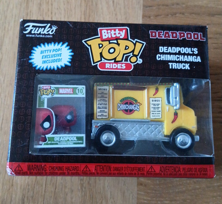 Bitty pop rides Deadpool