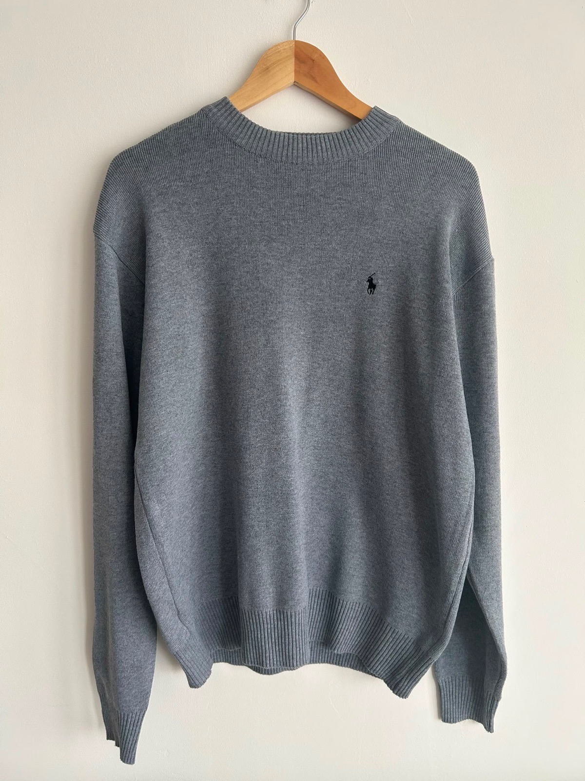 Authentic Vintage Ralph Lauren Grey Crew Neck Jumper 2000s | Size XXL | Autumn Fall Winter Wear