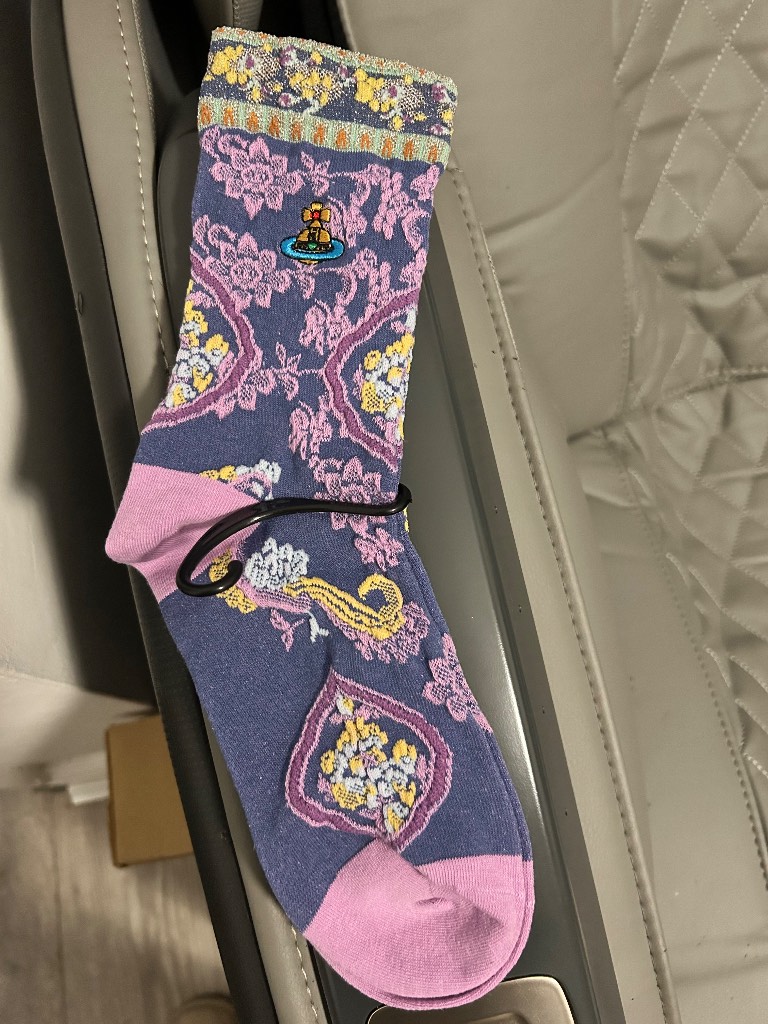 Purple Floral Women Socks