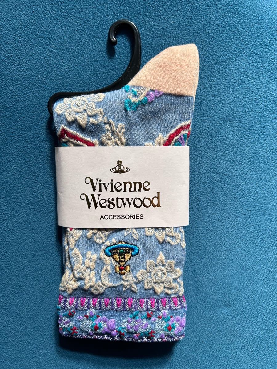 Blue Women Emb Socks
