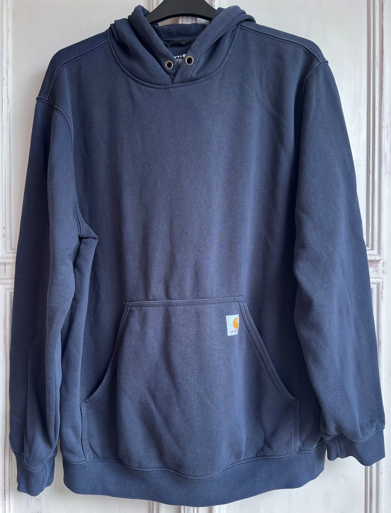 Carhartt K121 - Men's XL Loose Fit Navy Mid-Weight Hoodie (Excellent Condition!)