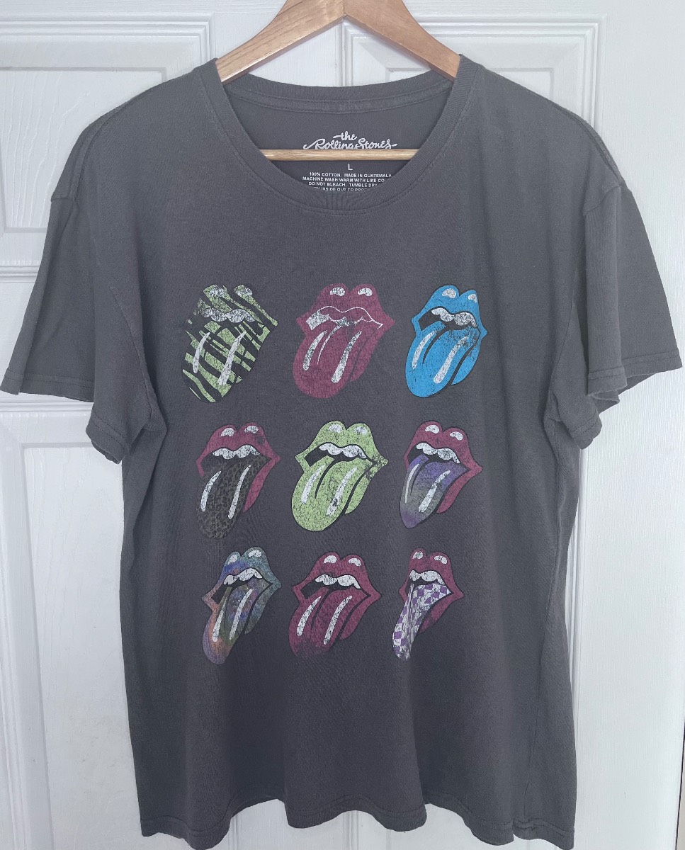 The Rolling Stones (Official Merch) - Women's Lge Vintage Graphic Print Tee (Excellent Condition)