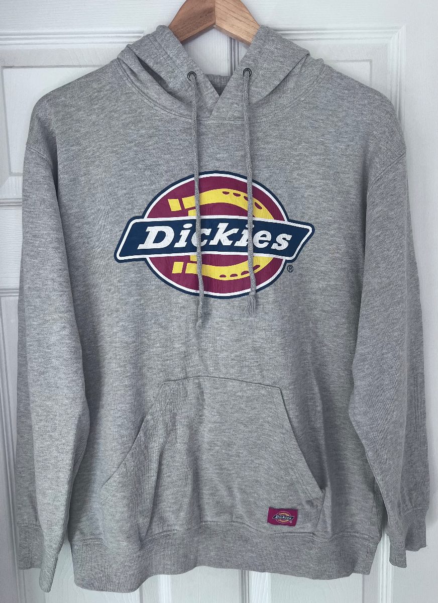 Dickies - Women’s Lge Grey Graphic Print Hoodie- VGC