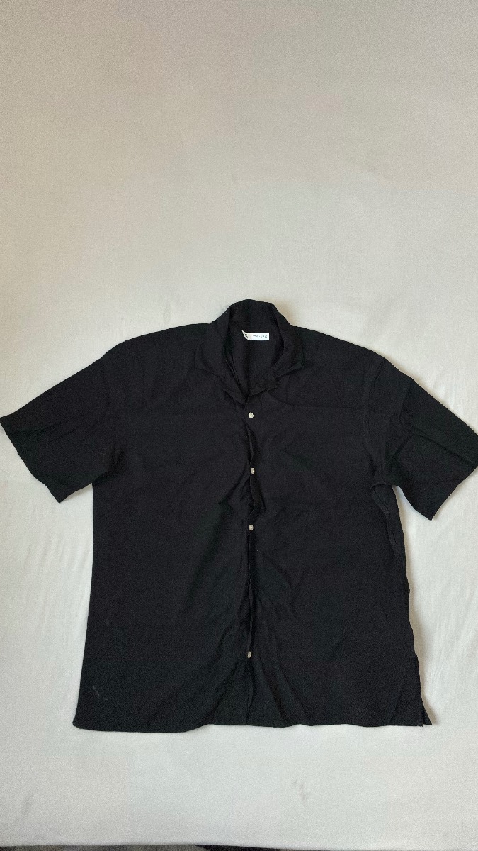 Zara Men's Black Short Sleeve Button-Up Shirt Size L