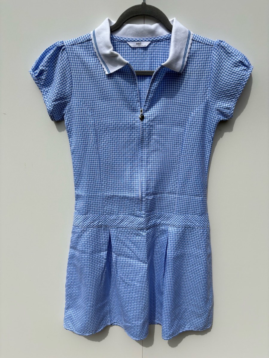 M&S girls Blue school dress aged 11-12 years