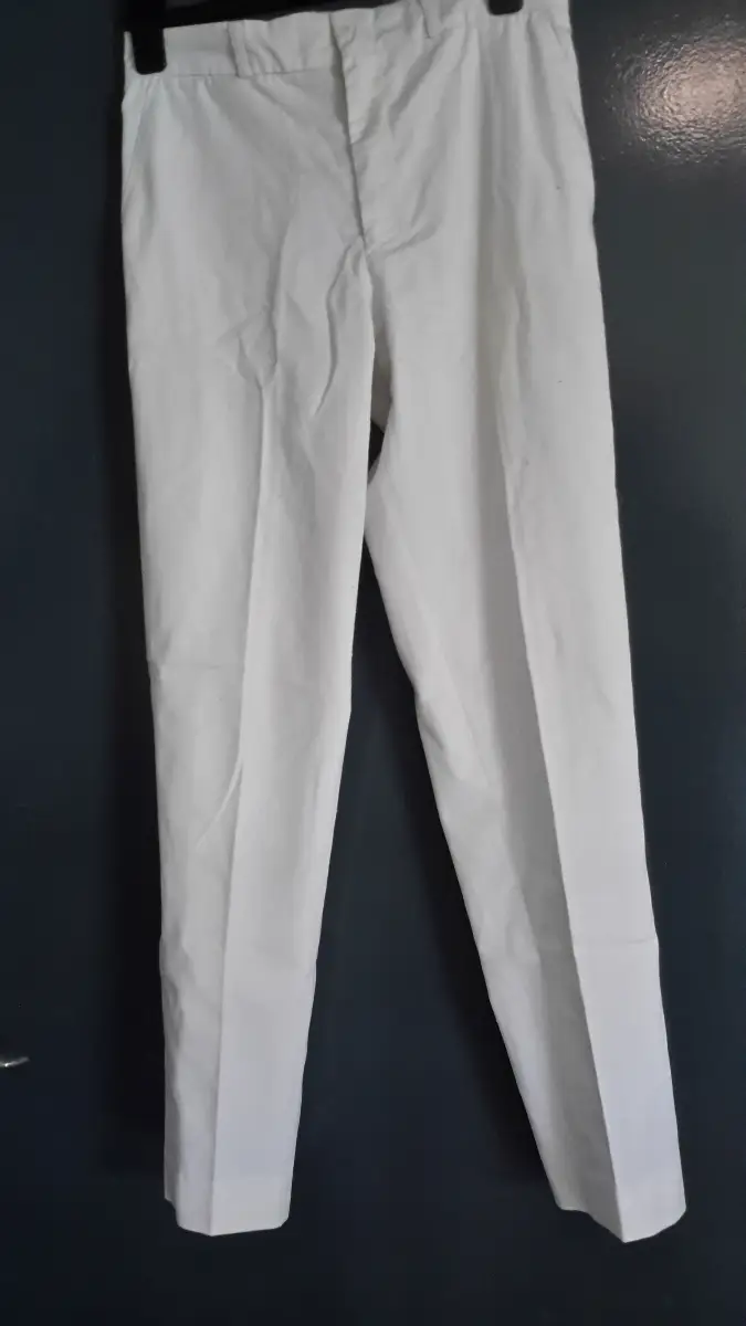 VINTAGE 1980'S WHITE STA PRESS TROUSERS 28" WAIST 29" LEG 13" BOTTOMS