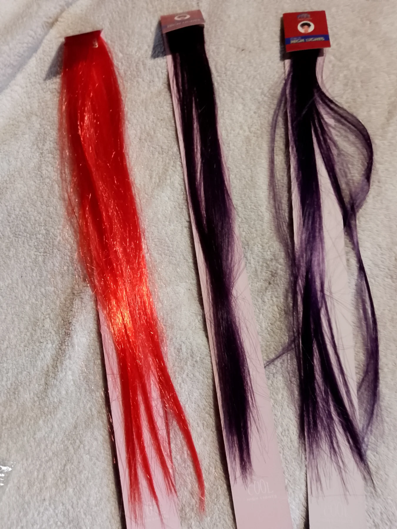 RED & PURPLE CLIP IN STREAKS/HIGHLIGHTS