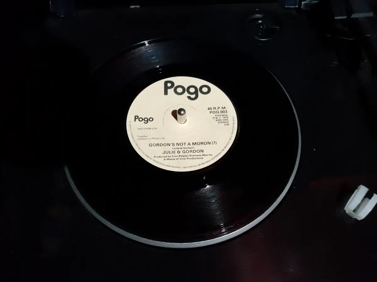 Julie & Gordon - Gordon's not a moron - pogo records pog003 - (generic sleeve)