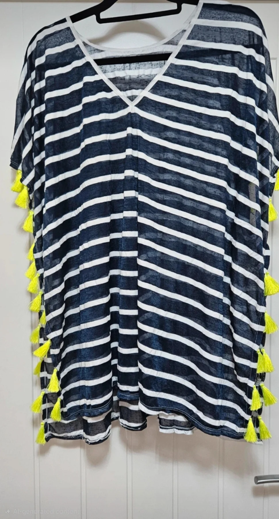 Navy/White strpe beach cover up