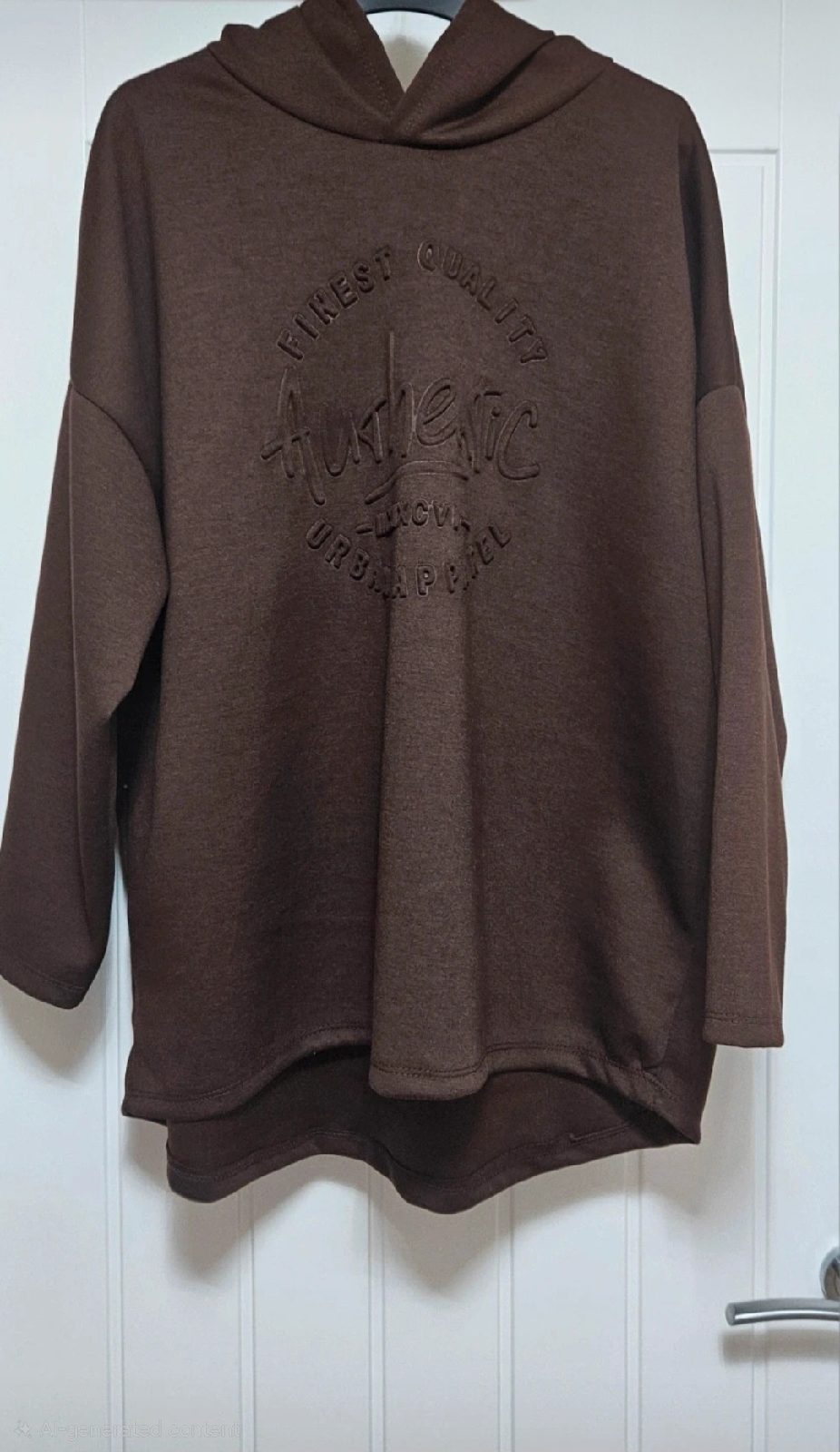 Brown high/low hem hoodie
