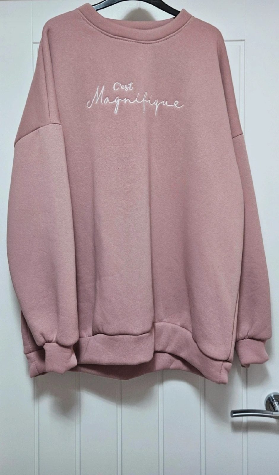C'est Magnifique rose pink sweatshirt