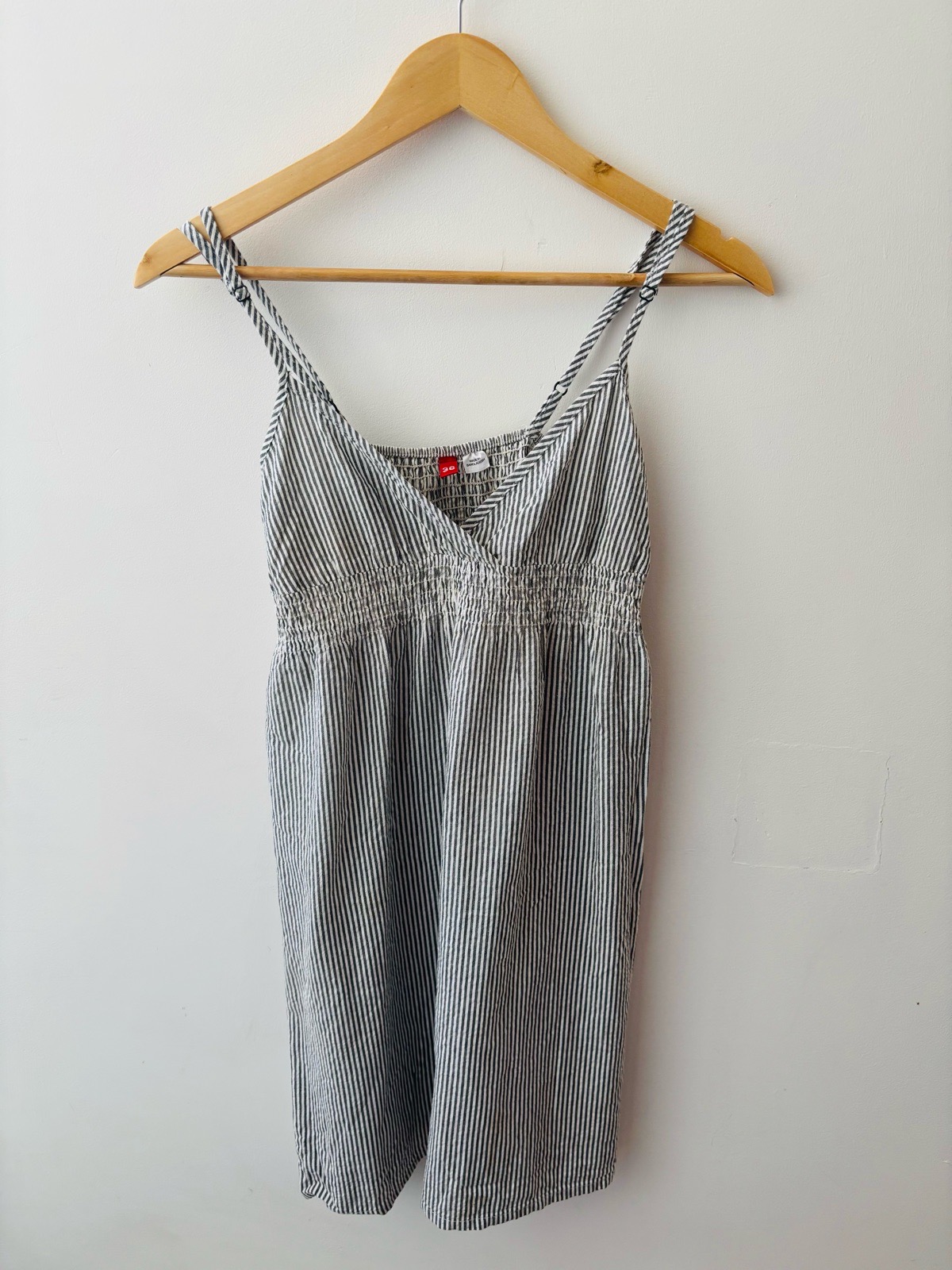 H&M size XS pinstripe mini summer dress Y2K style