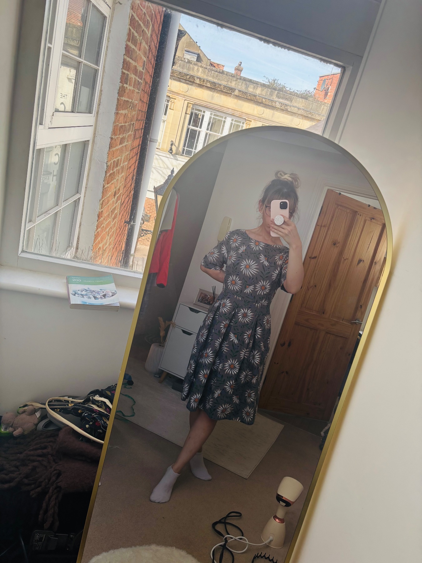 Seasalt Cornwall size 12 ditsy daisy fit and flare knee length dress with pockets