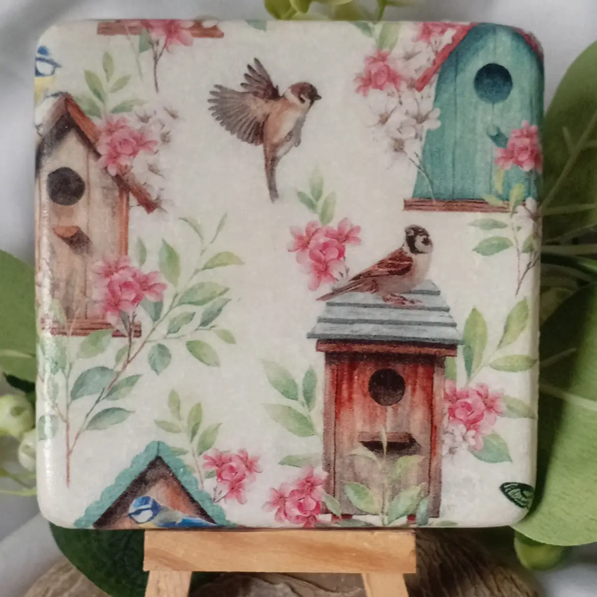 Handmade Stone Upcycled Coaster Birthday Gift