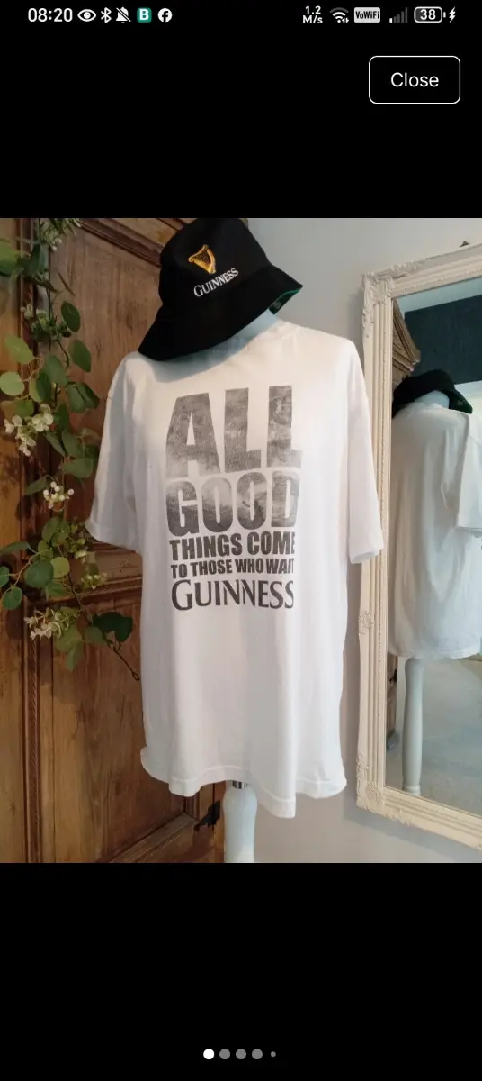 Vintage Guinness Tshirt Size M / L