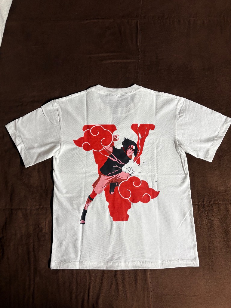 VLONE Naruto/anime white print t shirt SMALL