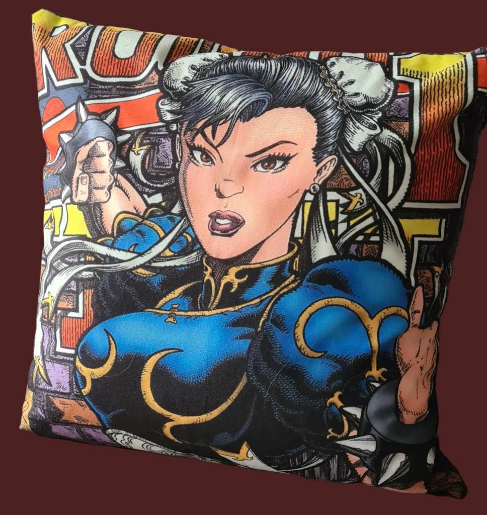 Street Fighter Chun Li Comic Style Art Cushion
