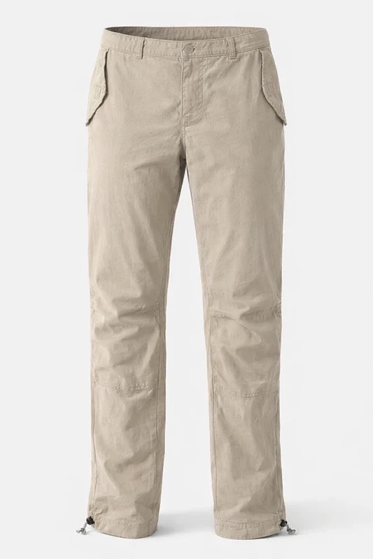 Kids Next Beige Cargo Trousers – Velcro & Drawstring Waist