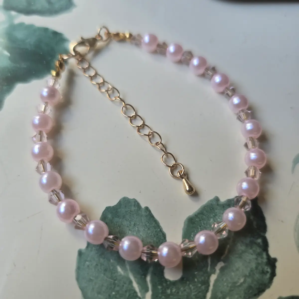 Golden Pearl Pink Bracelet
