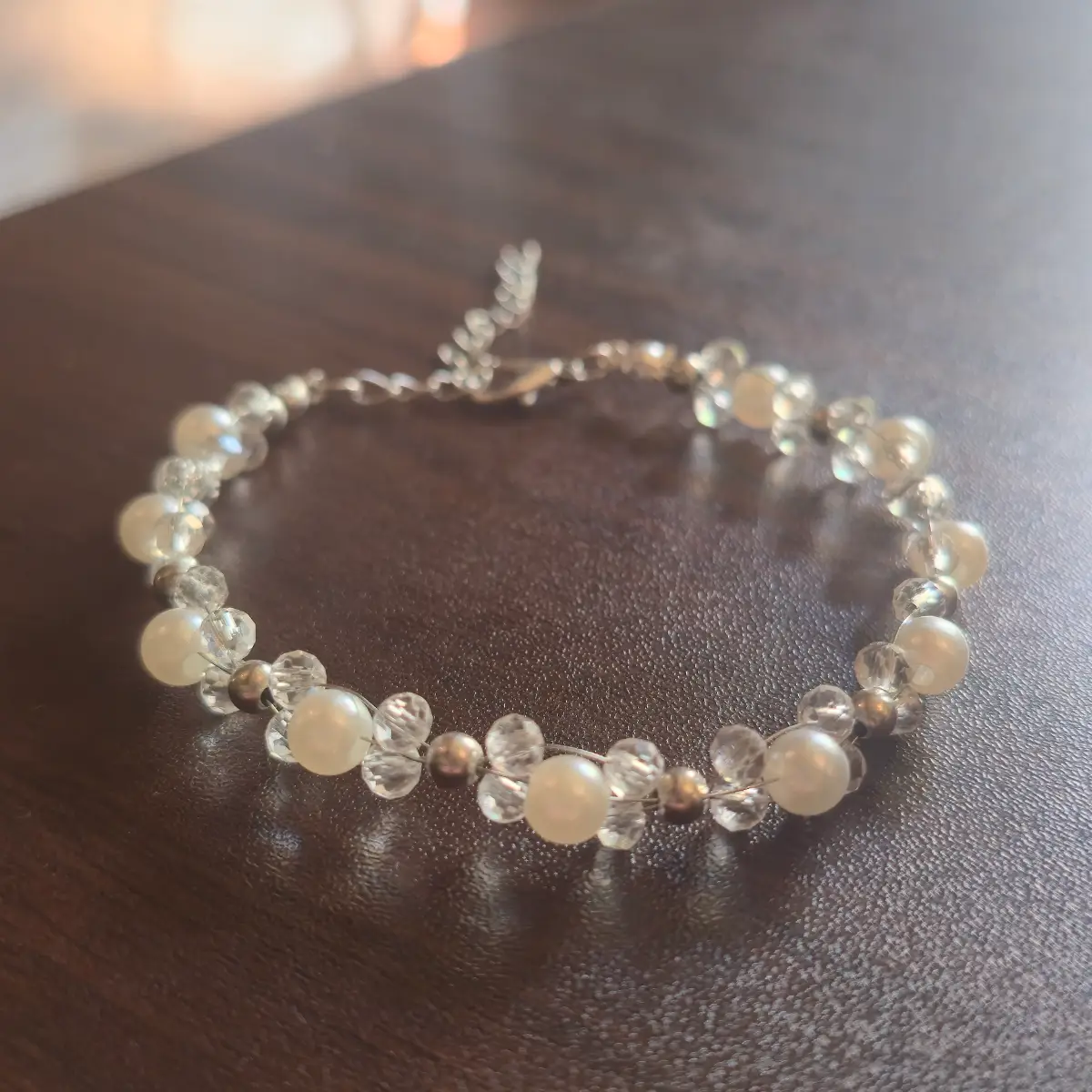 Womens Bracelet Elegant Pearl Beaded