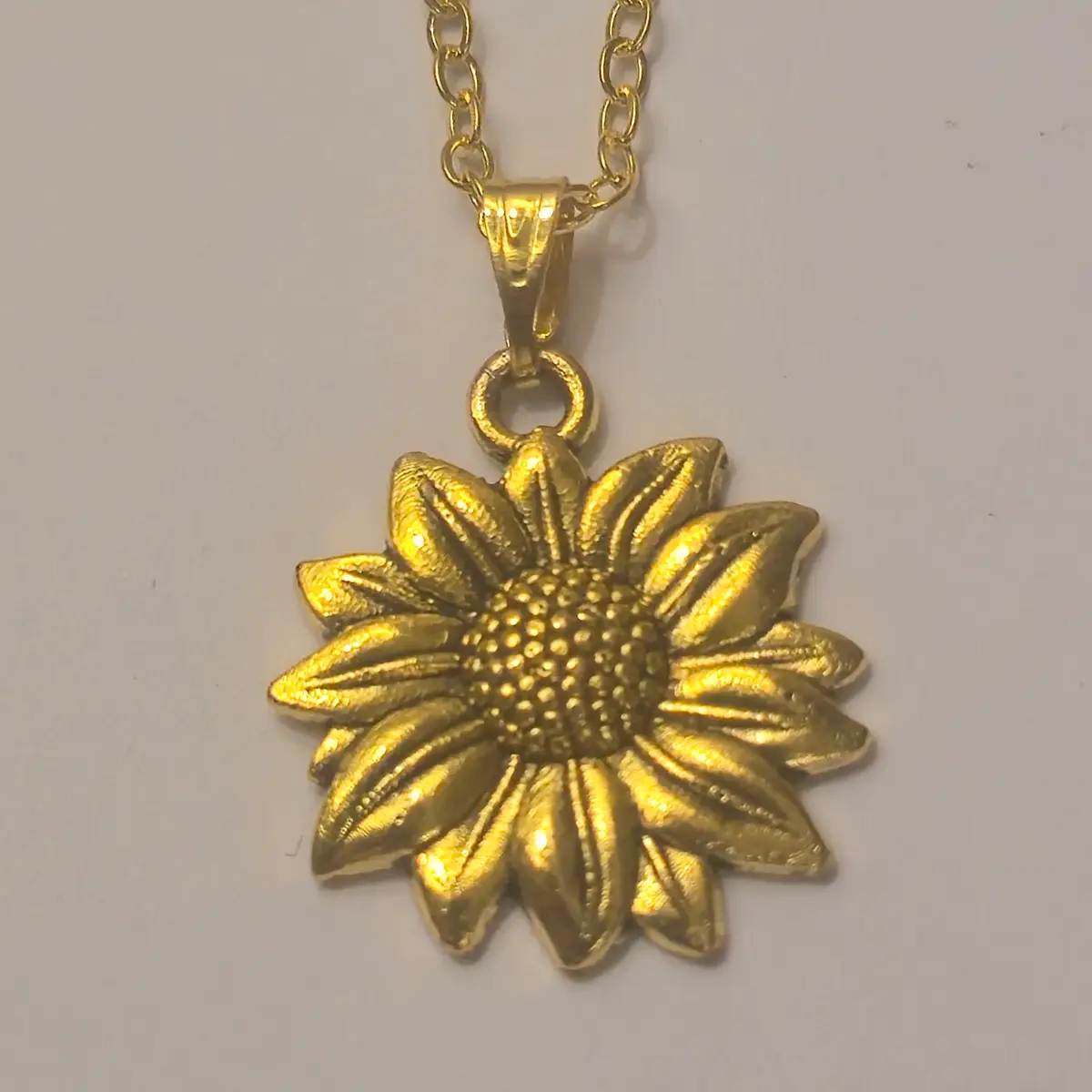 Sunflower Pendant Necklace 45cm