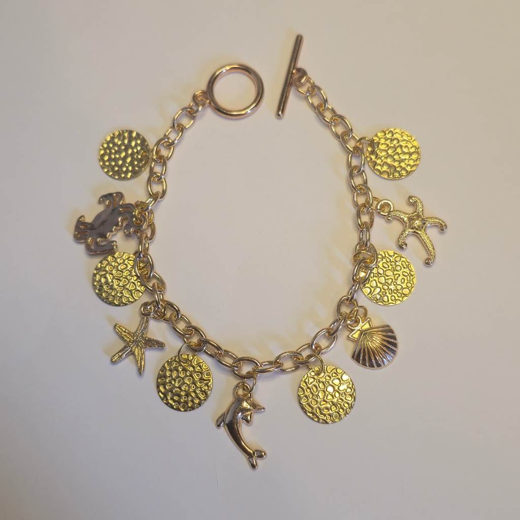 Golden Summer Charm Bracelet 18cm